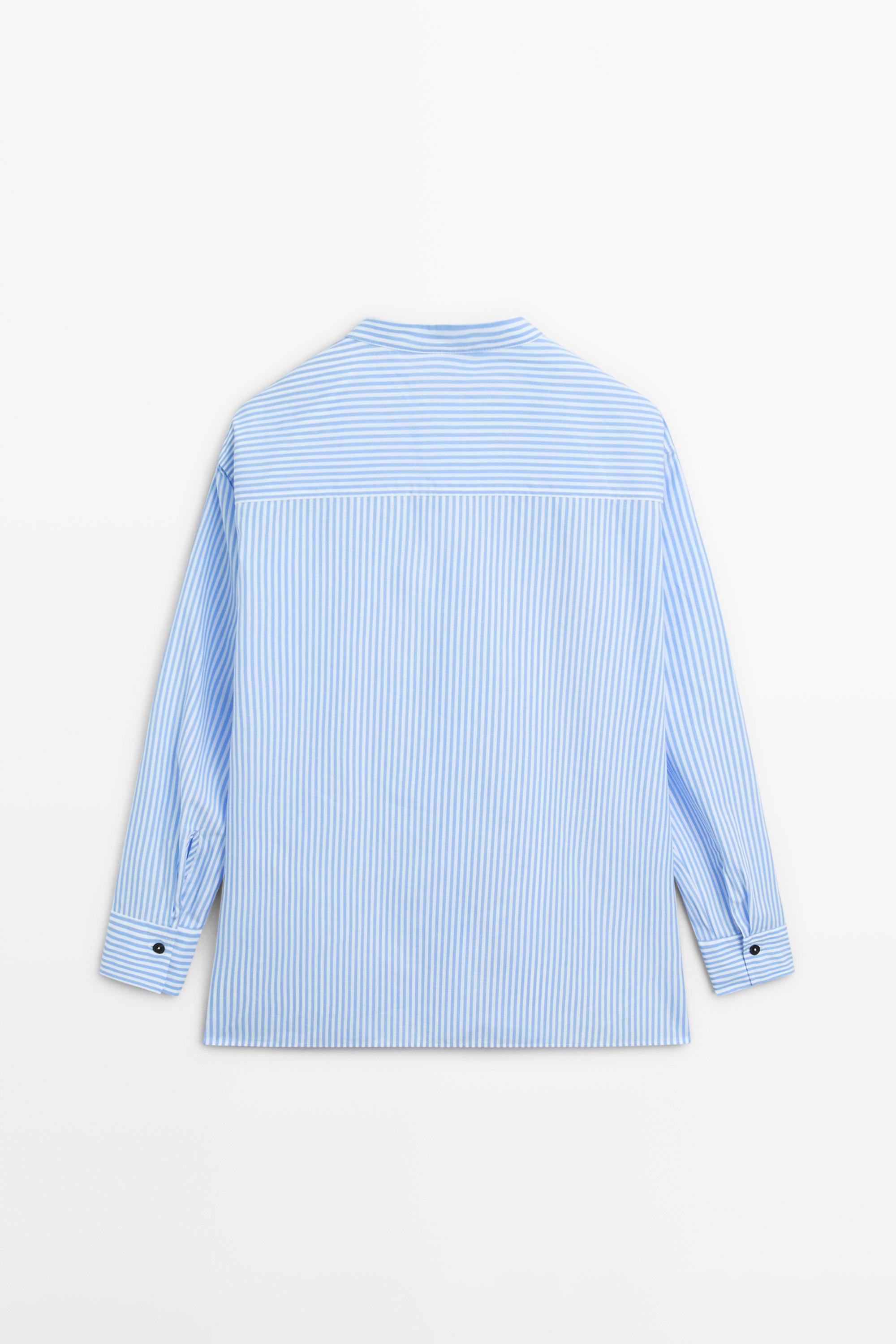 Chemise à rayures 100 % coton